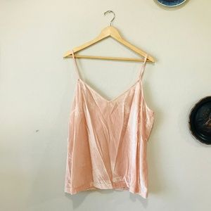 3/$30 Boston Proper Pastel Pink Velvet Tank Top